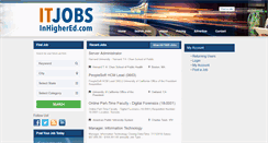 Desktop Screenshot of itjobsinhighered.com